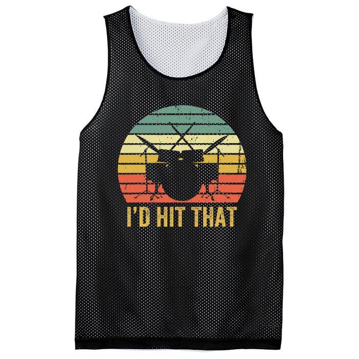 Vintage Drums Funny Percussion Lover Retro Drummer Gift Mesh Reversible Basketball Jersey Tank