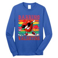 Vintage Dabbing For Valentine Funny Dabbing Heart Sunglasses Gift Long Sleeve Shirt