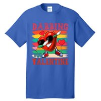 Vintage Dabbing For Valentine Funny Dabbing Heart Sunglasses Gift Tall T-Shirt