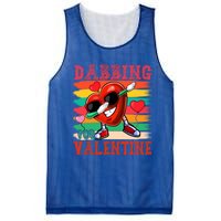 Vintage Dabbing For Valentine Funny Dabbing Heart Sunglasses Gift Mesh Reversible Basketball Jersey Tank