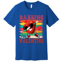 Vintage Dabbing For Valentine Funny Dabbing Heart Sunglasses Gift Premium T-Shirt