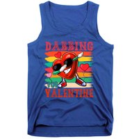 Vintage Dabbing For Valentine Funny Dabbing Heart Sunglasses Gift Tank Top