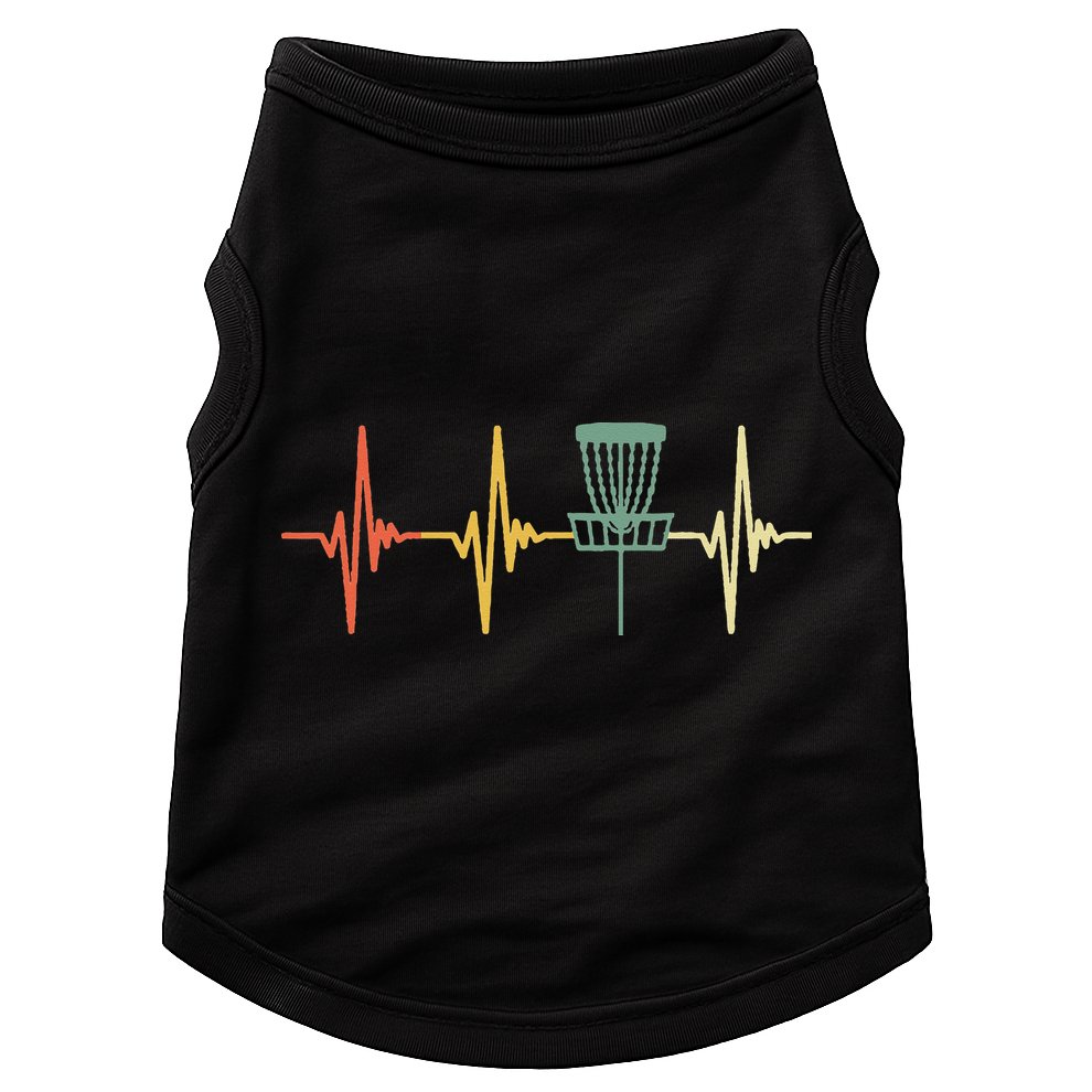 Vintage Disc Golf Retro Heartbeat Gift Disc Golf Doggie Tank