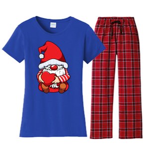 Valentines Day Gnome Love Funny Gift Women's Flannel Pajama Set