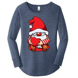 Valentines Day Gnome Love Funny Gift Women's Perfect Tri Tunic Long Sleeve Shirt