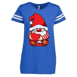 Valentines Day Gnome Love Funny Gift Enza Ladies Jersey Football T-Shirt