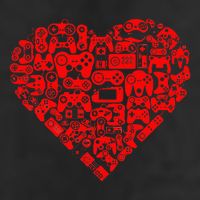 Valentine's Days Gamer Heart Controllers 25L Jumbo Tote