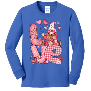 Valentines Day Gnome Love Gnome Gift Kids Long Sleeve Shirt