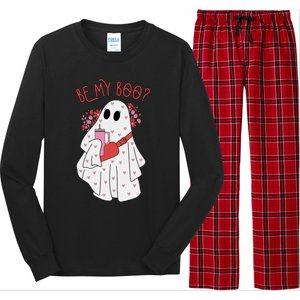 Valentines Day Ghost Be My Boo Cute Ghost Halloween Great Gift Long Sleeve Pajama Set