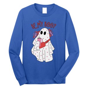 Valentines Day Ghost Be My Boo Cute Ghost Halloween Great Gift Long Sleeve Shirt