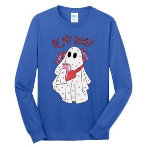 Valentines Day Ghost Be My Boo Cute Ghost Halloween Great Gift Tall Long Sleeve T-Shirt