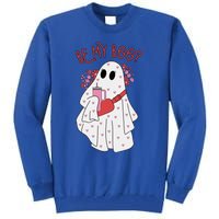 Valentines Day Ghost Be My Boo Cute Ghost Halloween Great Gift Tall Sweatshirt