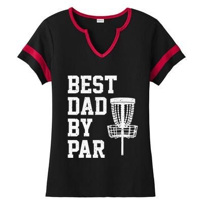 Vintage Disc Golf Dad Gift Best Dad By Par Disk Golf Ladies Halftime Notch Neck Tee