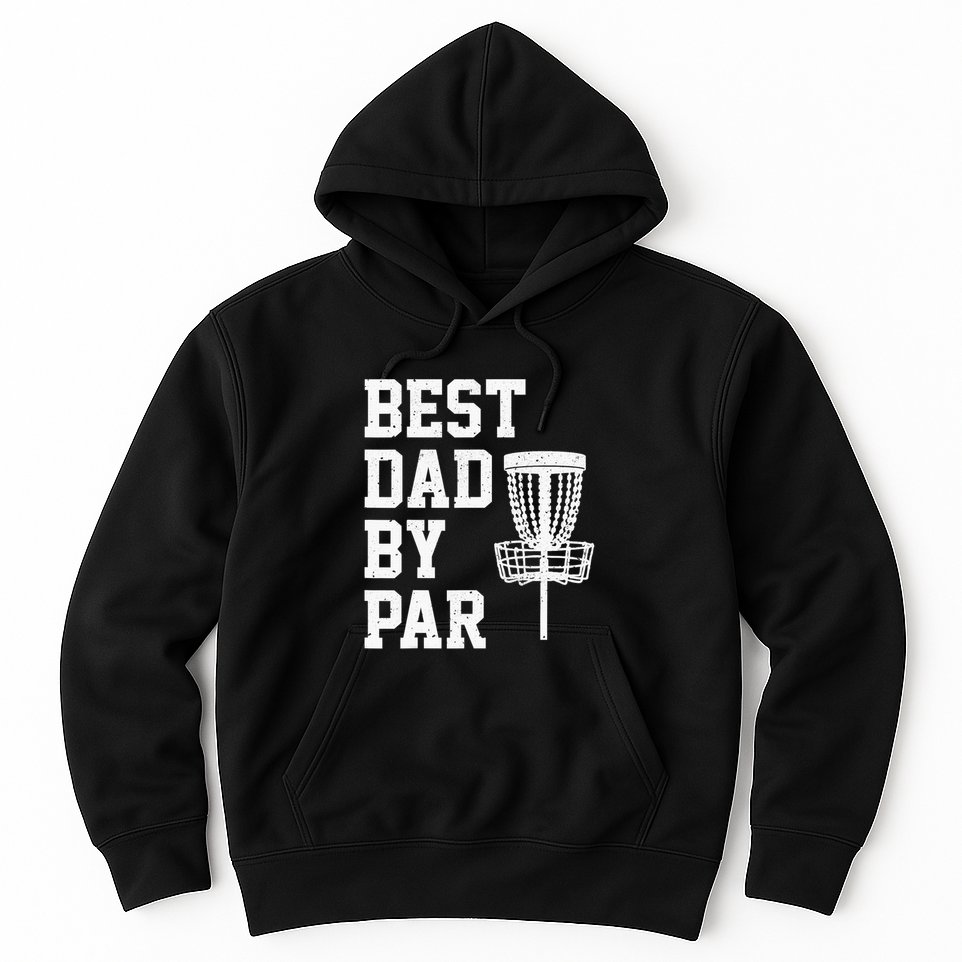 Vintage Disc Golf Dad Gift Best Dad By Par Disk Golf Hoodie