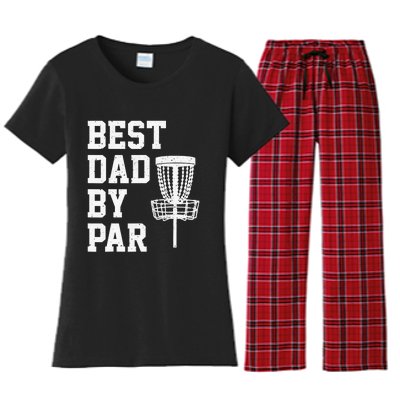 Vintage Disc Golf Dad Gift Best Dad By Par Disk Golf Women's Flannel Pajama Set