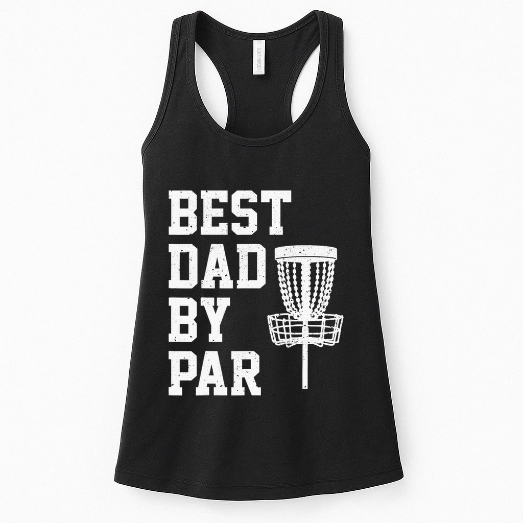 Vintage Disc Golf Dad Gift Best Dad By Par Disk Golf Womens Tank Top