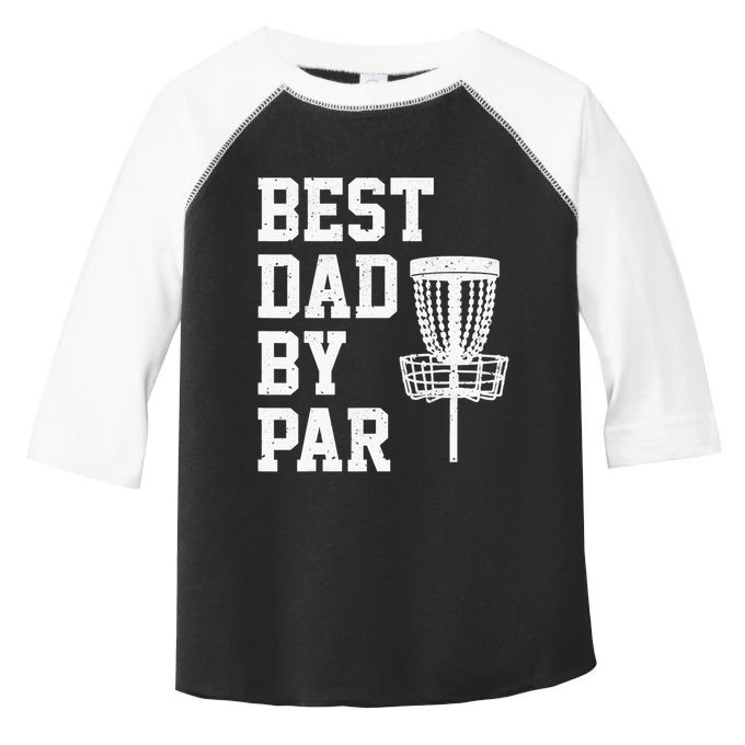 Vintage Disc Golf Dad Gift Best Dad By Par Disk Golf Toddler Fine Jersey T-Shirt