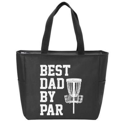 Vintage Disc Golf Dad Gift Best Dad By Par Disk Golf Zip Tote Bag
