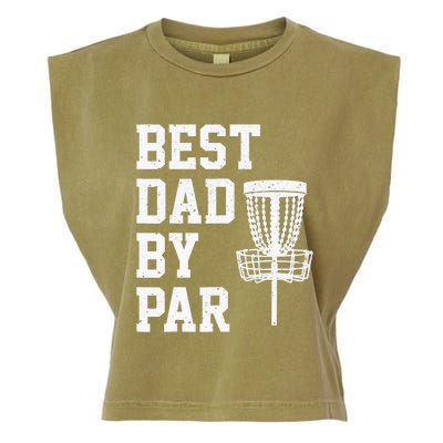 Vintage Disc Golf Dad Gift Best Dad By Par Disk Golf Garment-Dyed Women's Muscle Tee