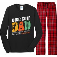 Vintage Disc Golf Dad Funny Saying Disc Golfing Fathers Day Long Sleeve Pajama Set