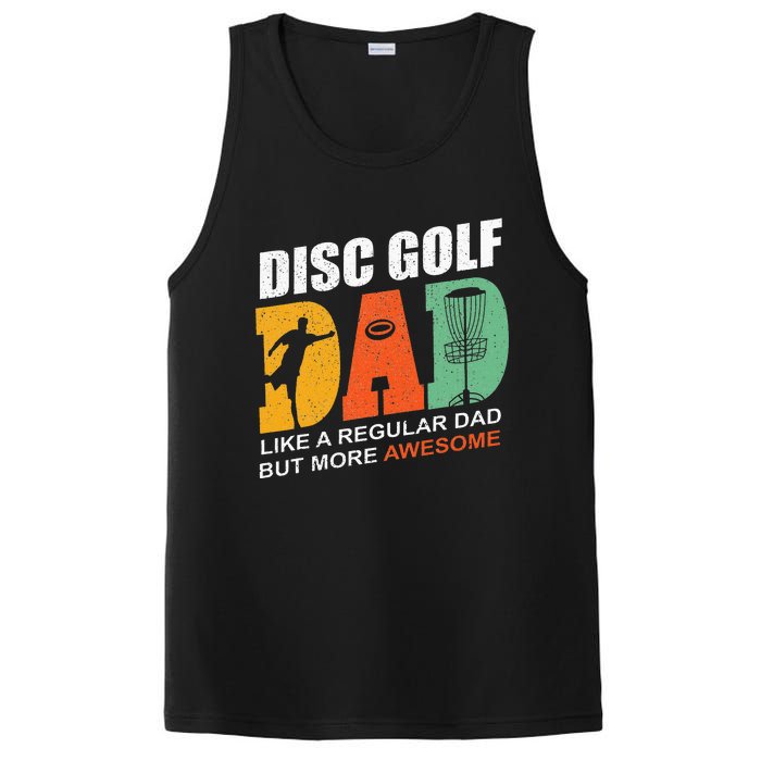 Vintage Disc Golf Dad Funny Saying Disc Golfing Fathers Day PosiCharge Competitor Tank