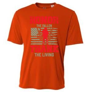 Veterans Day Gift Honor The Fallen Thank The Living Gift American Gift Cooling Performance Crew T-Shirt