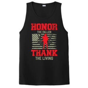 Veterans Day Gift Honor The Fallen Thank The Living Gift American Gift PosiCharge Competitor Tank