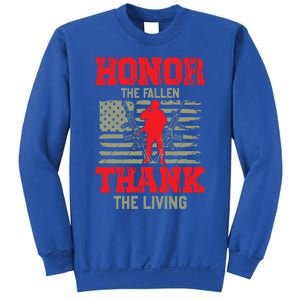 Veterans Day Gift Honor The Fallen Thank The Living Gift American Gift Sweatshirt