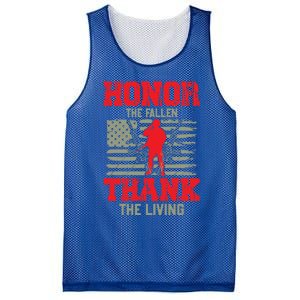 Veterans Day Gift Honor The Fallen Thank The Living Gift American Gift Mesh Reversible Basketball Jersey Tank