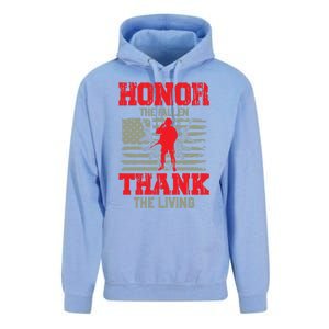 Veterans Day Gift Honor The Fallen Thank The Living Gift American Gift Unisex Surf Hoodie