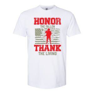 Veterans Day Gift Honor The Fallen Thank The Living Gift American Gift Softstyle CVC T-Shirt