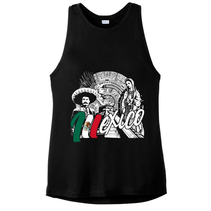 Virgen De Guadalupe And History Gift Ladies PosiCharge Tri-Blend Wicking Tank