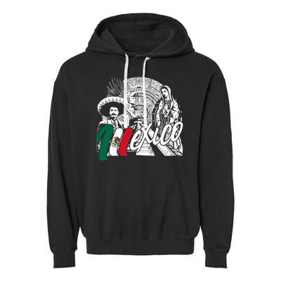 Virgen De Guadalupe And History Gift Garment-Dyed Fleece Hoodie