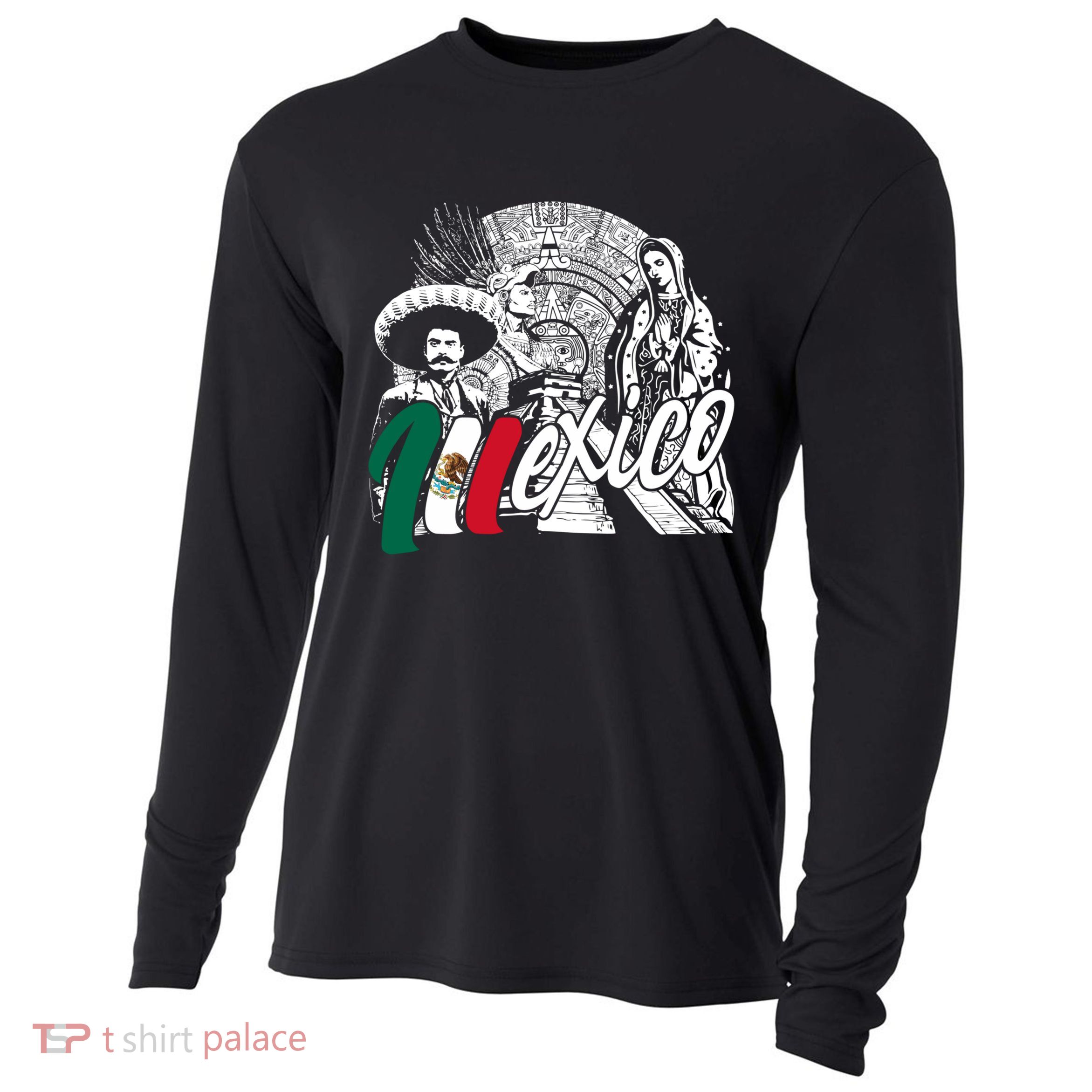 Virgen De Guadalupe And History Gift Cooling Performance Long Sleeve Crew