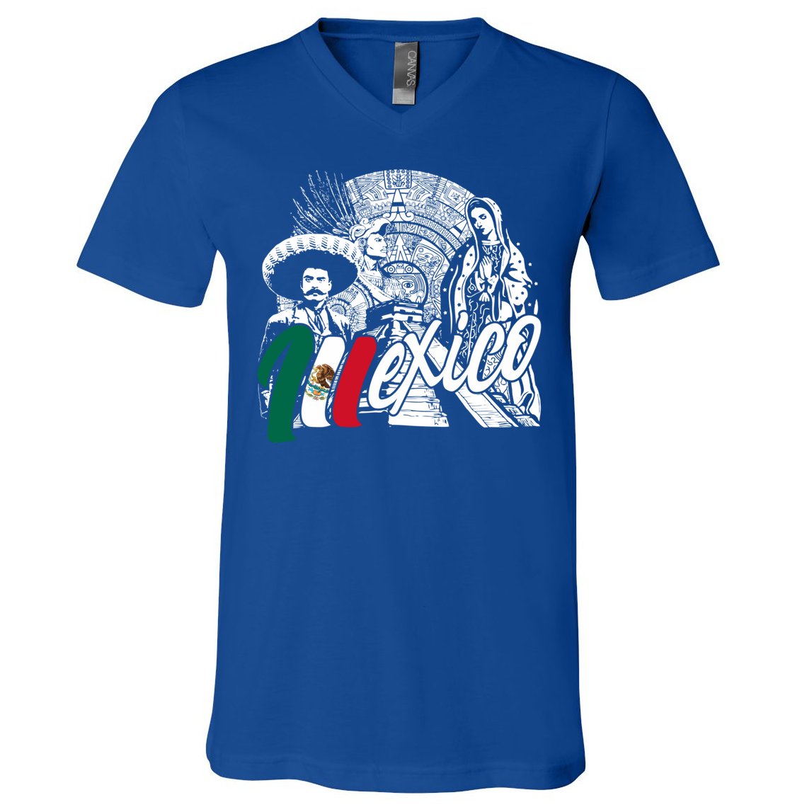 Virgen De Guadalupe And History Gift V-Neck T-Shirt