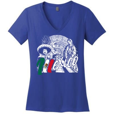 Virgen De Guadalupe And History Gift Women's V-Neck T-Shirt