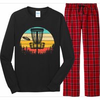 Vintage Disc Golf Frolf Retro Frisbee Disc Golfer Long Sleeve Pajama Set