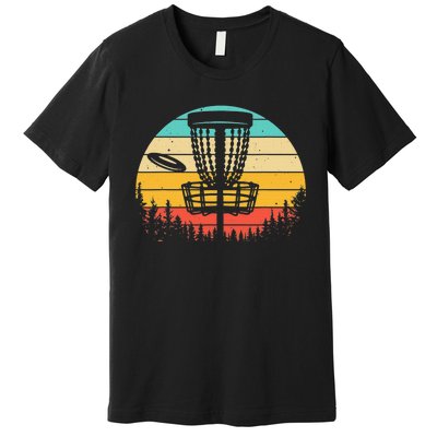 Vintage Disc Golf Frolf Retro Frisbee Disc Golfer Premium T-Shirt