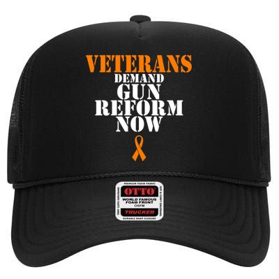 Veterans Demand Gun Reform Now Anti Gun Violence High Crown Mesh Back Trucker Hat