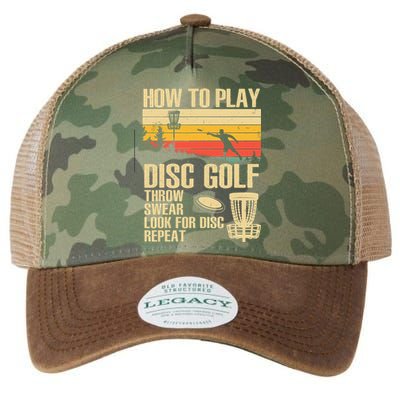 Vintage Disc Golf Frolf Retro Frisbee Disc Golfer Legacy Tie Dye Trucker Hat