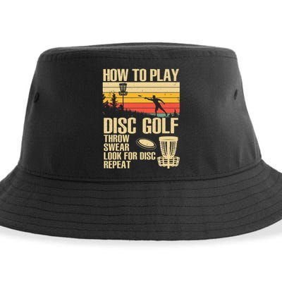 Vintage Disc Golf Frolf Retro Frisbee Disc Golfer Sustainable Bucket Hat