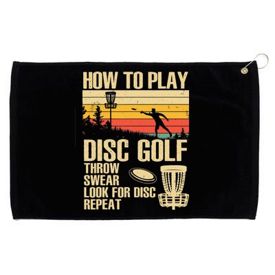 Vintage Disc Golf Frolf Retro Frisbee Disc Golfer Grommeted Golf Towel