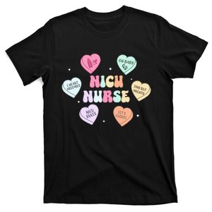 Valentines Day Groovy Heart Candy Nicu Nurse T-Shirt