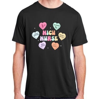 Valentines Day Groovy Heart Candy Nicu Nurse Adult ChromaSoft Performance T-Shirt