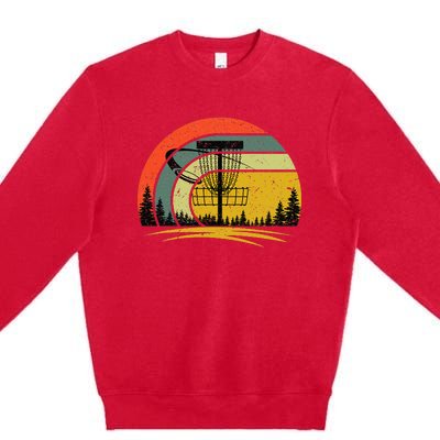 Vintage Disc Golf Frolf Flying Disc Golf Premium Crewneck Sweatshirt