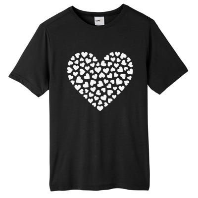 Valentine's Day Graphic Women's's White Hearts Red Tall Fusion ChromaSoft Performance T-Shirt