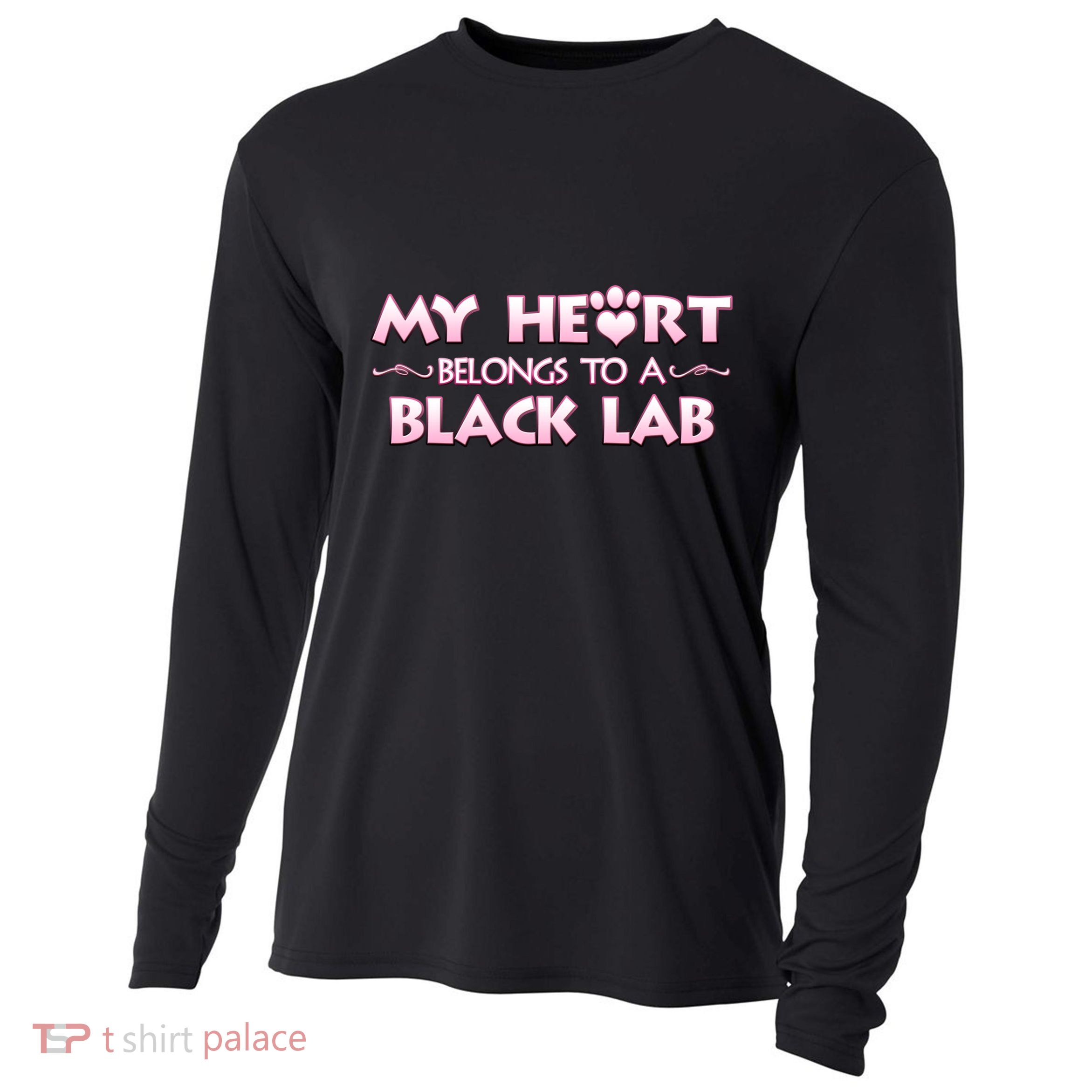 Valentine's Day Gift For Black Labrador Dog Lovers And Owners Meaningful Gift Cooling Performance Long Sleeve Crew