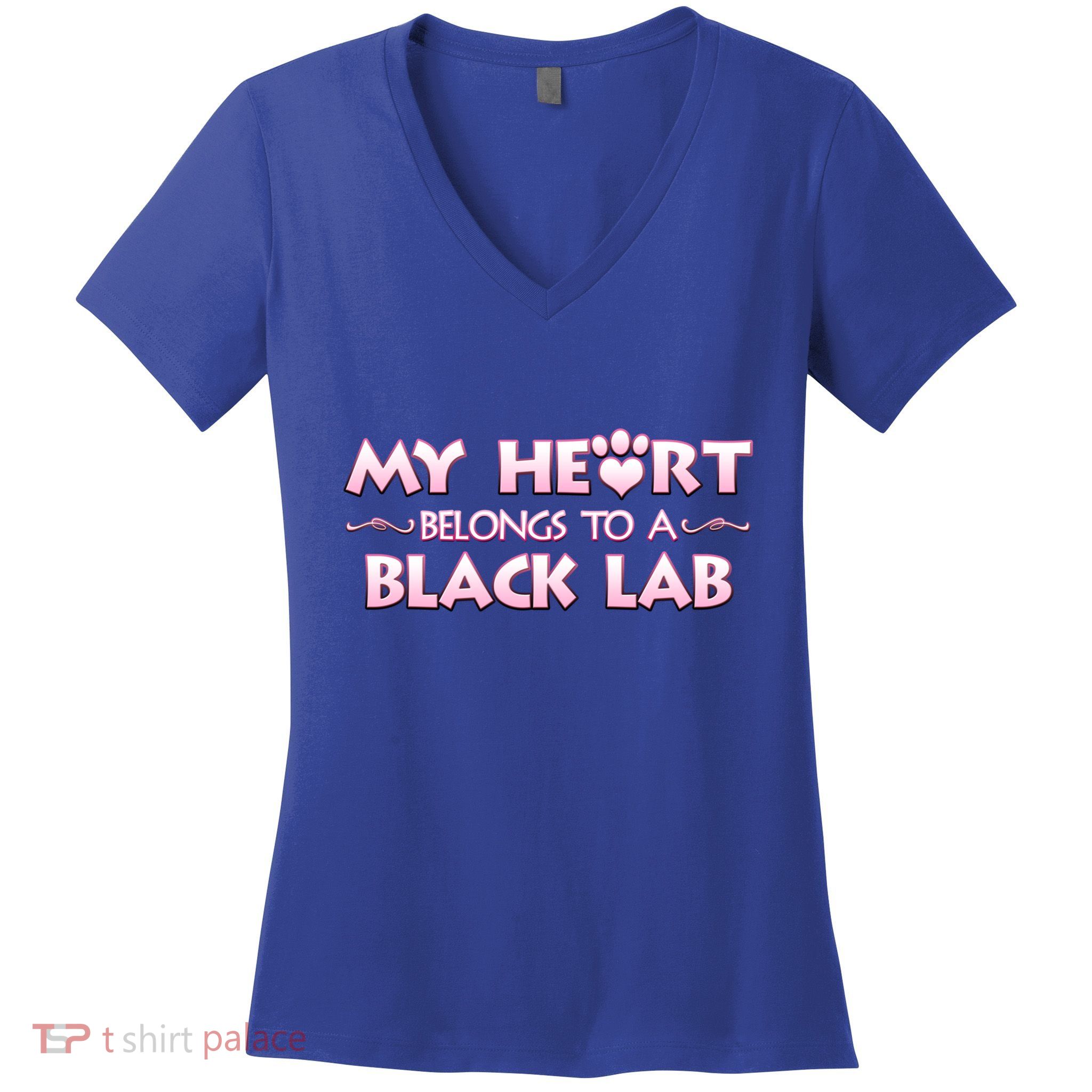 Valentine's Day Gift For Black Labrador Dog Lovers And Owners Meaningful Gift Women's V-Neck T-Shirt