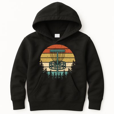 Vintage Disc Golf Retro Graphic Kids Hoodie