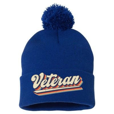 Veterans Day Gift Pom Pom 12in Knit Beanie